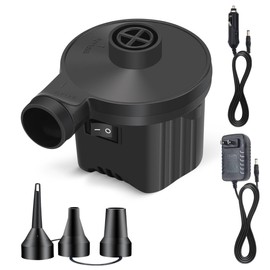 2025 Electric Air Pump for Inflatable Pool Quick-Fill Air Pump with 3 Nozzles for Outdoor Camping
