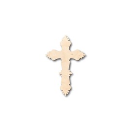 Unfinished Wood Catholic Cross Shape Easter Christian Craft up to 46" DIY 3" / 1/2"