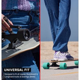 Fireball Dragon Replacement Precision Skateboard Truck Axle Washers Set - 16 pcs Speed Rings for Skateboards and Longboards (Gold)