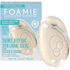 Foamie Extra gentle solid soap for vegan sensitive skin - Moisturizing and fragrance-free solid shower gel - Solid body soap with massage balls 80g