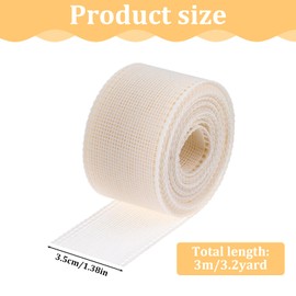 3.28 Yards Fishbone Hem Tape 1.4 Inch Wide Beige Fishbone Lining Hem Tape Sewing Tool Suit for Beginners and Enthusiasts Sewing Supplies for Dress Clothes