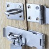 Door Lock Hasp with Door Lock and Screws, Stainless Steel
