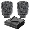 Tel Charme * Microfibre Car Wash Mitt Towel Set, 2