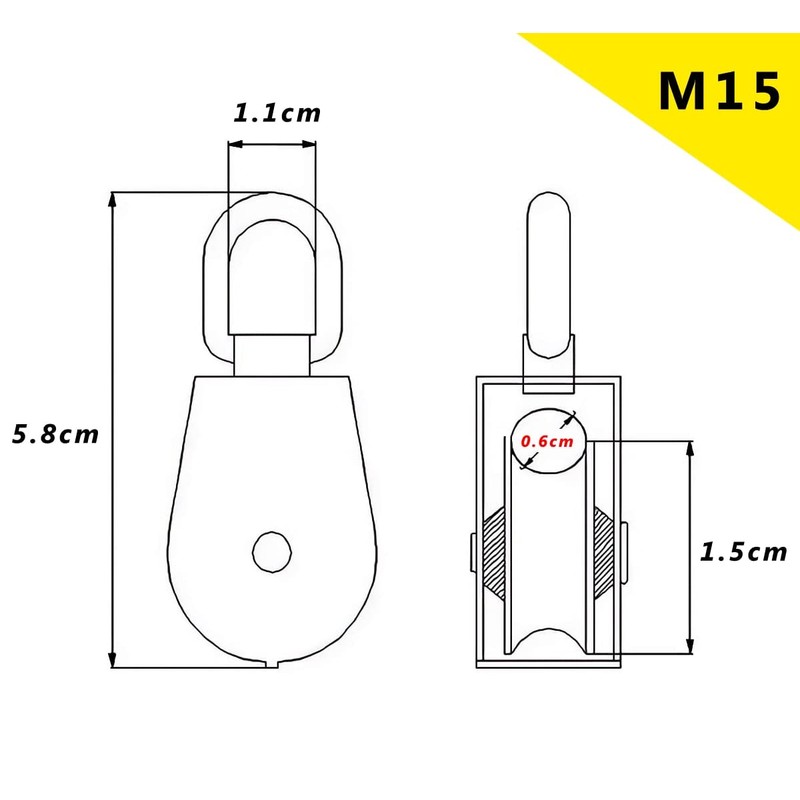 Lissey Pulley Swivel Stainless Steel Rope Pulley Wire Pulley Indoor