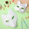 Alipis Cat Mask Unpainted Therian Masks: 4 Pack White Fox