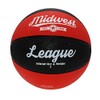 Midwest League Outdoor Recreational Rubber Basketball Ball Black/Red - Size