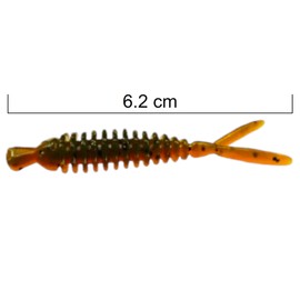 SEABUZZ Rubber Fish Fishing Lure Set Creo Worm 5 Pieces x 62 mm - Pike Trout Perch Rubber Bait - Catfish & Zander Artificial Bait - Predator Fish Fishing Set - Freshwater and Saltwater Fishing