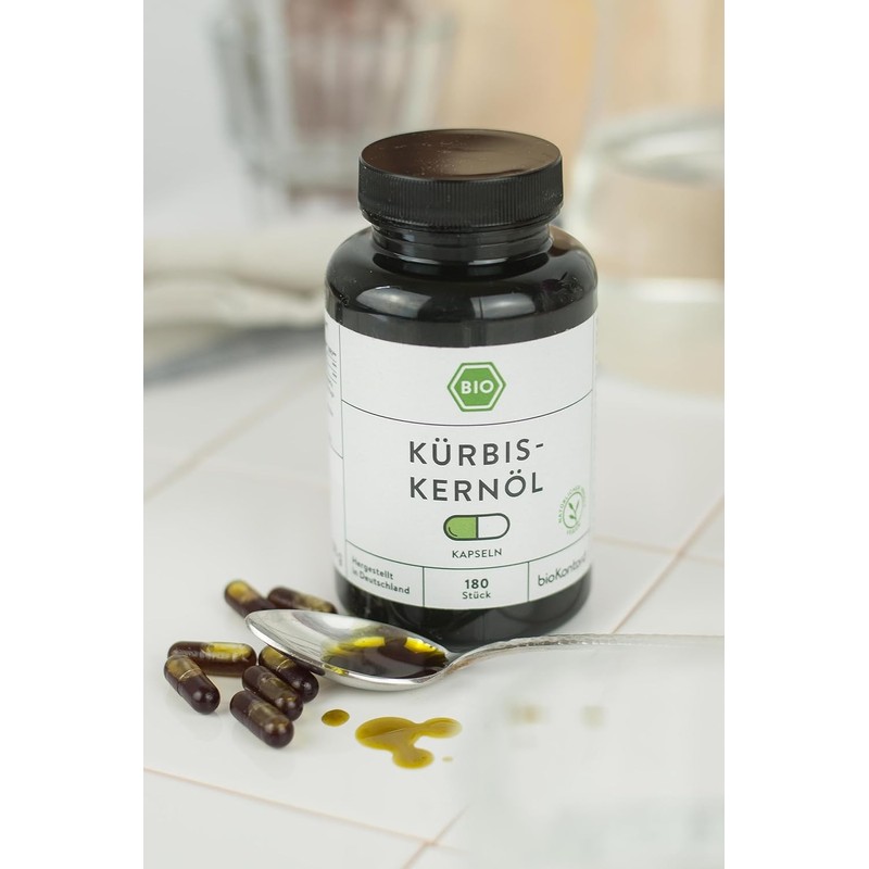 Organic Pumpkin Seed Oil Capsules, Pack of 400 Vegetable Capsules,