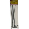 W4 Steel Tent Pegs - Silver, 9 Inch