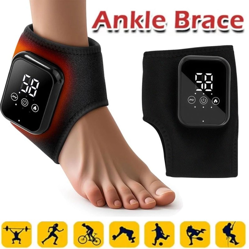 Hailicare Electric Foot Ankle Massager Vibration Infrared Hot Compress Joint