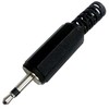 CESS 2.5mm TS Male Plug Jack Black Audio Cable Connectors