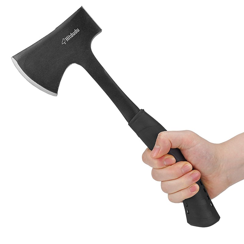 Hitdudu Camping Hatchet, Full Tang Camping Axe Splitting Axe for