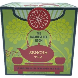 Premium Japanese Natural Pure Sencha Tea - 15 Pyramid Bags, Individually Wrapped, Crafted in Small Batches Original Blend (30-Grams)