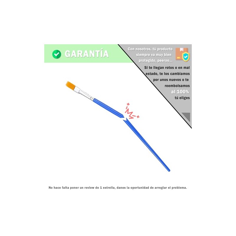 Juego de Pinceles Gruesos Planos para Pintar Acuarela, Óleo o