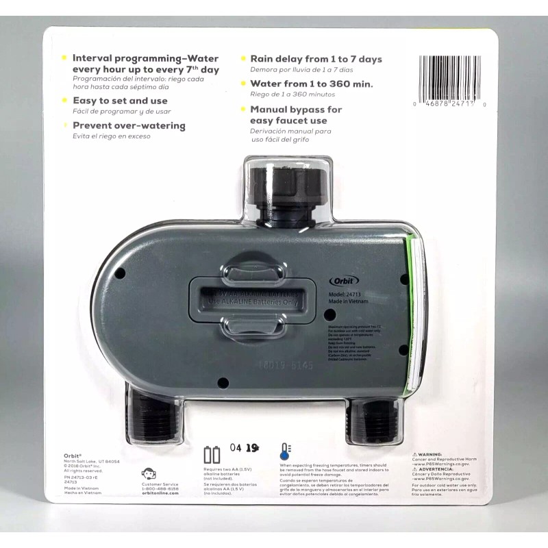 Orbit Conserve Digital Water Timer 2 Outlet - NEW Programmable