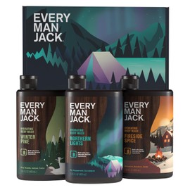 Every Man Jack Men's Body Wash Gift Set - 3 Invigorating Winter Scents - Deeply Cleans, Hydrates with Naturally Derived Ingredients - 13.5 oz (3 pack)