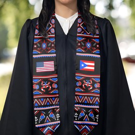 CHIARA CONTI11 Puerto Rico American Flag Graduation Sash 2025, Puerto Ricans Graduation Stole, Class Of 2025 1