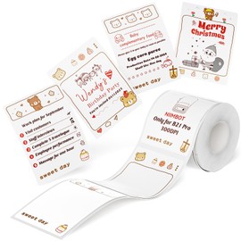 NIIMBOT Red&Black Labels, Refill Sticker Papers Only for B21 Pro 300DPI Label Maker, Dual Color Printing Stickers Good Idea for Schools,Business,Price Tags,Baking(2''x2.76''/50x70mm)