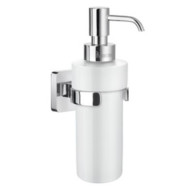 Smedbo OK369P Porcelain Soap Dispenser and Holder, Polished Chrome