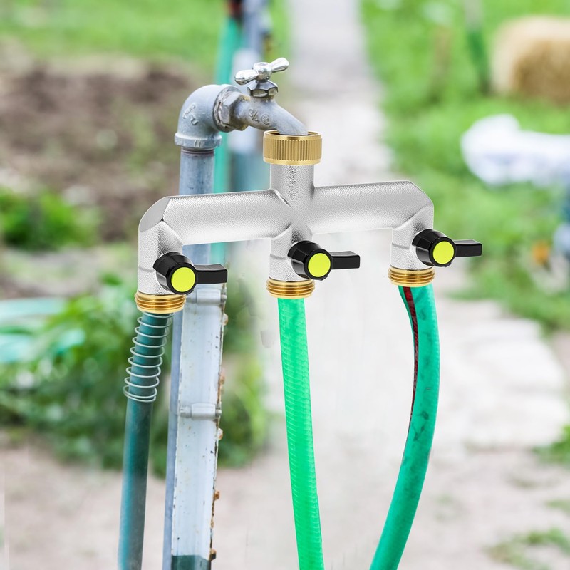 QWORK® Distributore acqua di rubinetto a 3 vie, sdoppiatore rubinetto