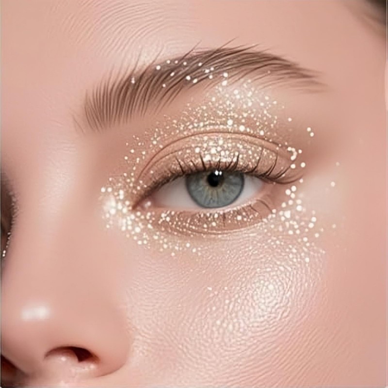 Moonlight Colour Monochrome Glitter Eyeshadow, Single Shimmer Palette, Hypoallergenic for