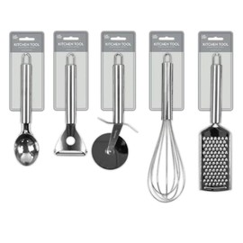 RINCS Essentials Stainless Steel Kitchen Tools – Durable Cooking Utensils with Hanging Hook for Easy Storage | Ideal for Food Preparation, Stirring, Serving, and Cooking | Versatile Kitchen Use