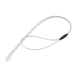 KATSU Cable Pulling Grip Socks for 6-10mm Cable, Galvanized Steel Anti-Slip Cable Traction Sleeve Flexible Mesh Rope Cable Sock 270mm Length Black