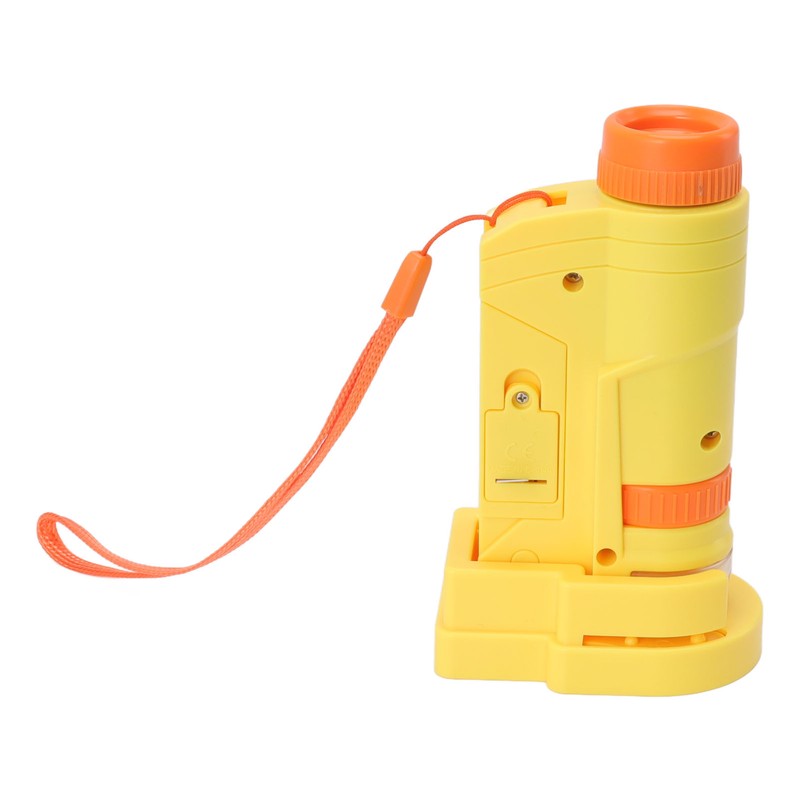 Handheld Microscope Yellow Comfortable Square Handle LED Light Pocket Microscope