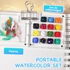 Benaewa Pocket Artist Watercolour Travel Set, Portable Palette with 15