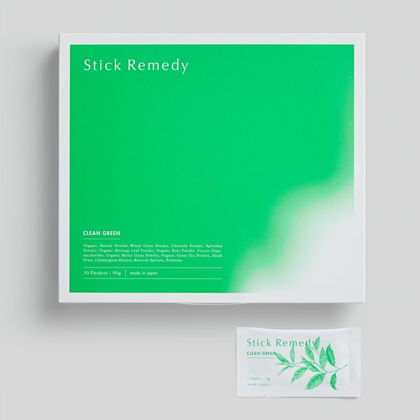 Stick Remedy スティックレメディ クリーングリーン(Clean Green) 青汁 大麦若葉 モリンガ 抹茶 粉末