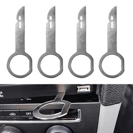 4 PCS Car Radio Removal Tool, Radio Removal Tool, Car Stereo Removals Keys, DIN Release Keys Set, Head Unit CD Media Player Pins, Universal Pin Stereo Hooks Tools, Suitable for Most Cars
