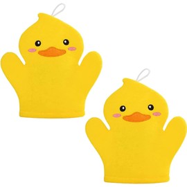 Children's Shower Sponge, Cute, Body Sponge, Yellow Duck, Duck, Bath Goods, Body Wash, Bath Sponge, Shower, Ace, Rubbing Towel, Whisk, Set of 2