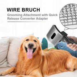 TPDL Groom Hundebürste für Dyson Staubsauger, Hunde Tierhaarbürste Aufsatz mit Verlängerungsschlauch und Adapter für Dyson V11 V10 V8 V7
