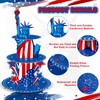 Roshtia 4th of July Cupcake Stand 3 Tier Patriotic Cardboard