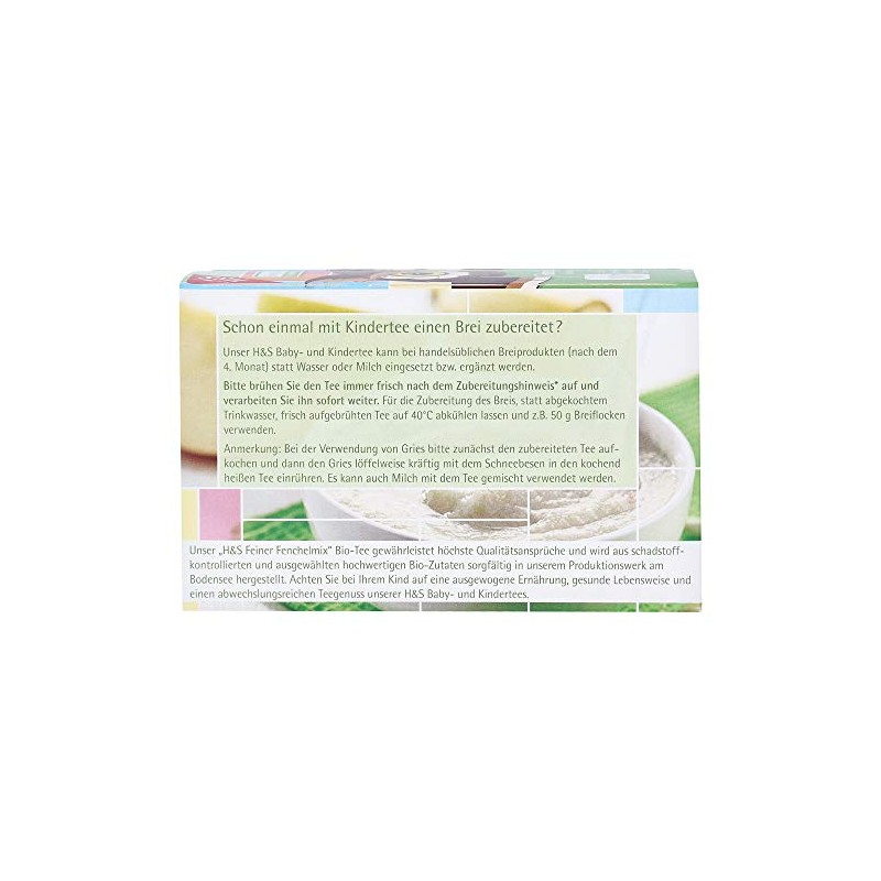 H&S Organic Baby and Children's Tea Fine Fennel Mix Colour