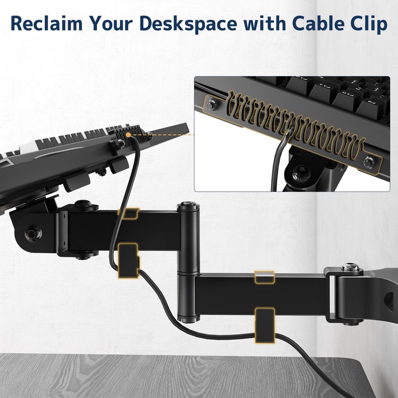 STANDOPIA Pole Mount Keyboard Tray - Universal 26 Inch Platform