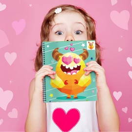 2PCS Valentines Day Crafts for Kids Ages 4-8 Sticker Paint Books Gift Party Create 20 Pictures Sticker Sheets are Separate