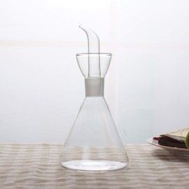 HEMOTON Ölspender Glas Ölkännchen Olivenöl Flasche Ölkanne Olivenöl Spender Ölflasche mit Ausgießer Glas Auslaufsichere Ölspender Flasche Ölkanne Küche ,125 ml