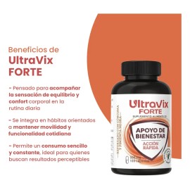 Ultravix Forte Suplemento Cúrcuma Dolor Articular 100 Caps                                                                                            