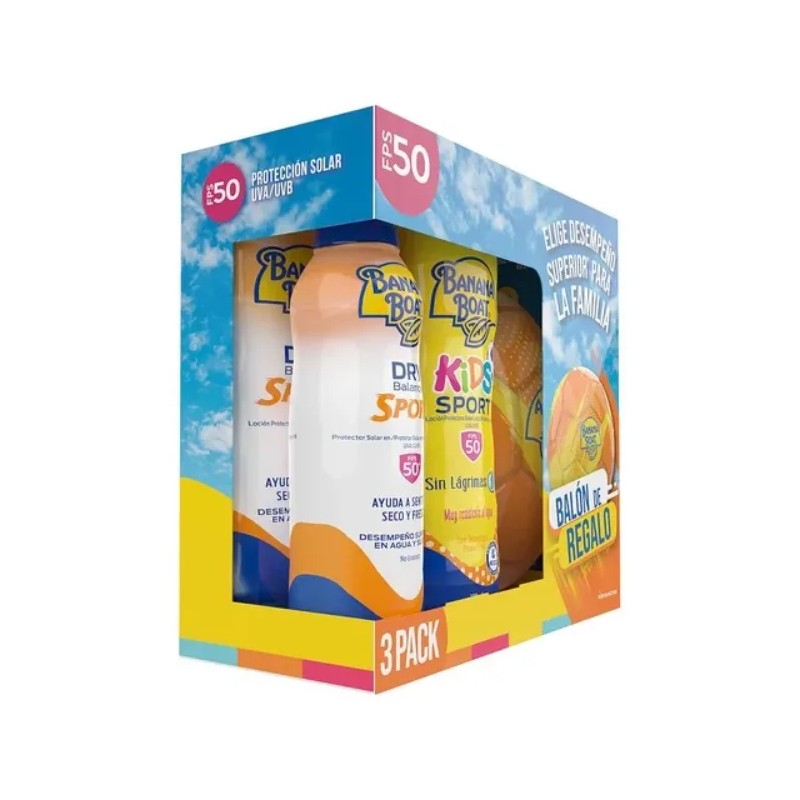 Set Loción Protectora Solar Banana Boat Sport Pzas