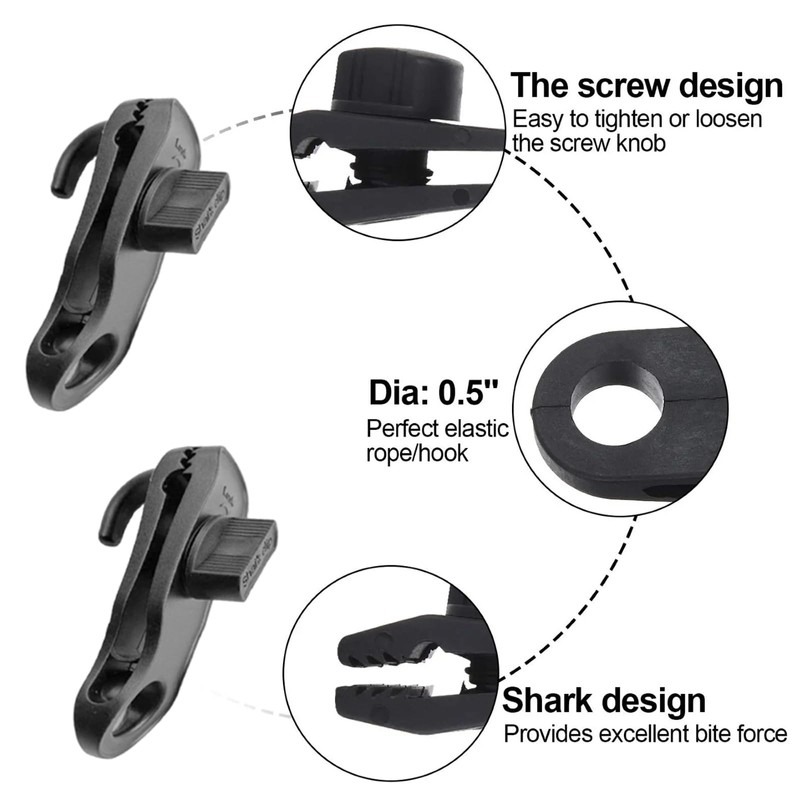 Jortmrd 30 Stück Tarp Clips Set, Zeltplane Clips Planenbefestigung, 10