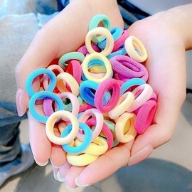 Children's Hair Elastics, Children's Hair Elastics, Small, Large Capacity, Set of 100, Cute, Large Amount of Hair Elastics, Stylish, Girls, Baby Nursery School