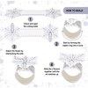 100 Pieces Christmas Paper Napkin Rings Xmas Silver Snowflake Napkin