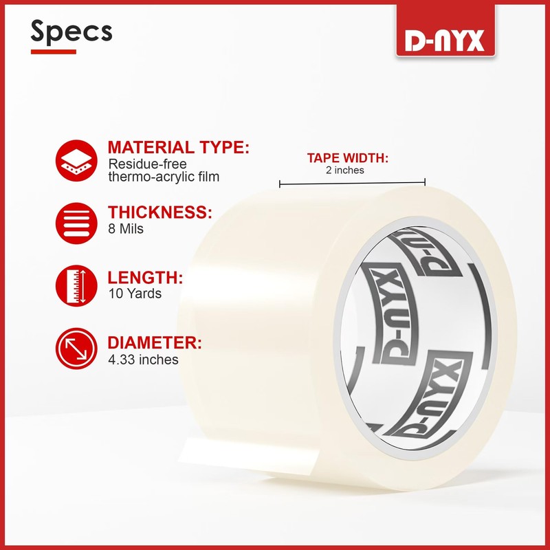 D-NYX Window Sealing Tape 1 Pack Transparent Sealing Heavy-Duty Residue-Free