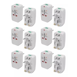 Importeek 20pz Adaptador Convertidor Clavija Corriente Universal Viaje