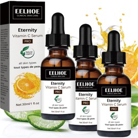 3PCS EELHOE Eternity Vitamin C Serum, Eelhoe Collagen Boost Anti-Aging Serum Vitamin C, Eelhoe Dark Spot Corrector Daily Face Serum, Vitamin C Serum for Face with Hyaluronic Acid(30ml)