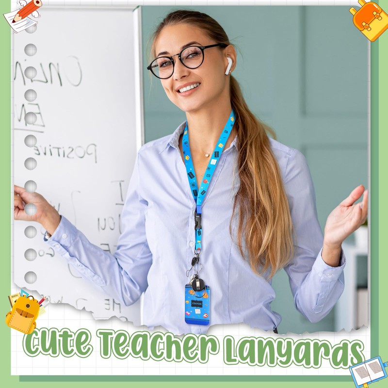 4 Pack Back to School Teacher Lanyards for ID Badges