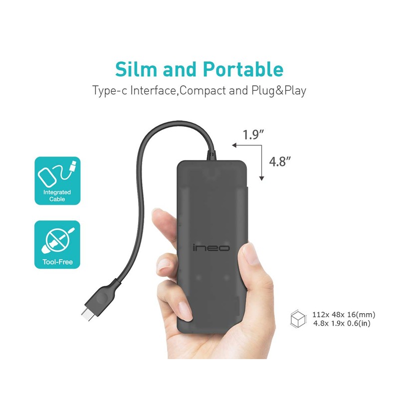 ineo M.2 NVMe (PCIe) SSD sin Herramientas a USB 3.2