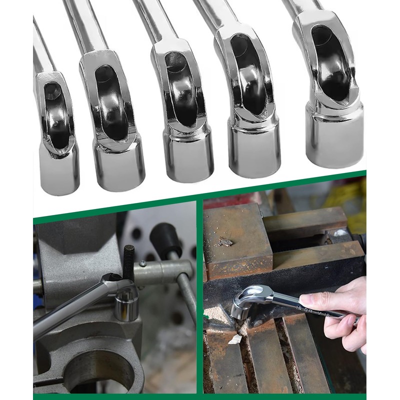 DFsucces Hex Offset Socket Wrench, L-Type Wrench, Through Bolt Hex