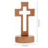 Veemoon Wood Standing Cross Wood Standing Cross Decor Wood Religious